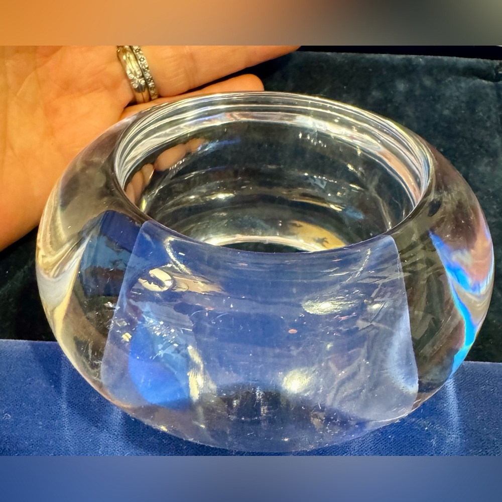 Patricia Von Musulin VERY RARE Vintage 70-80’s chunky wide clear acrylic lucite